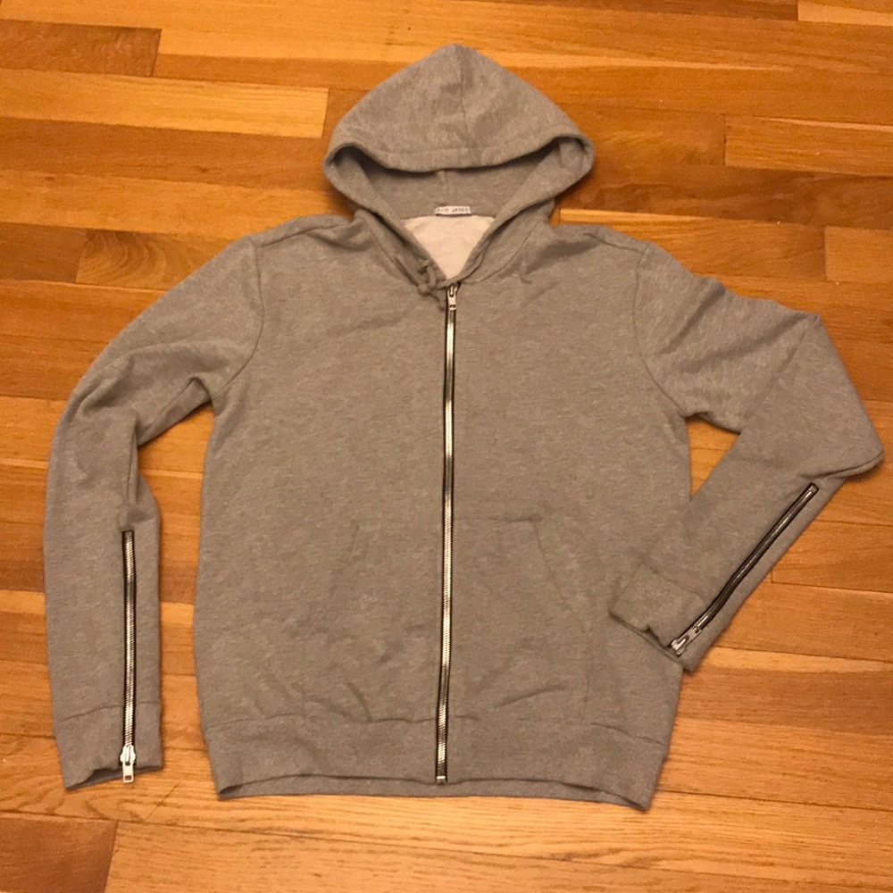 Grey Bare & Jaded Mens Zip up hoodie